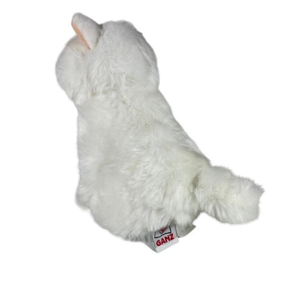 Webkins Signature Persian White Cat Gold Patch Vintage Ganz Plush Kitty No Code - Picture 9 of 16